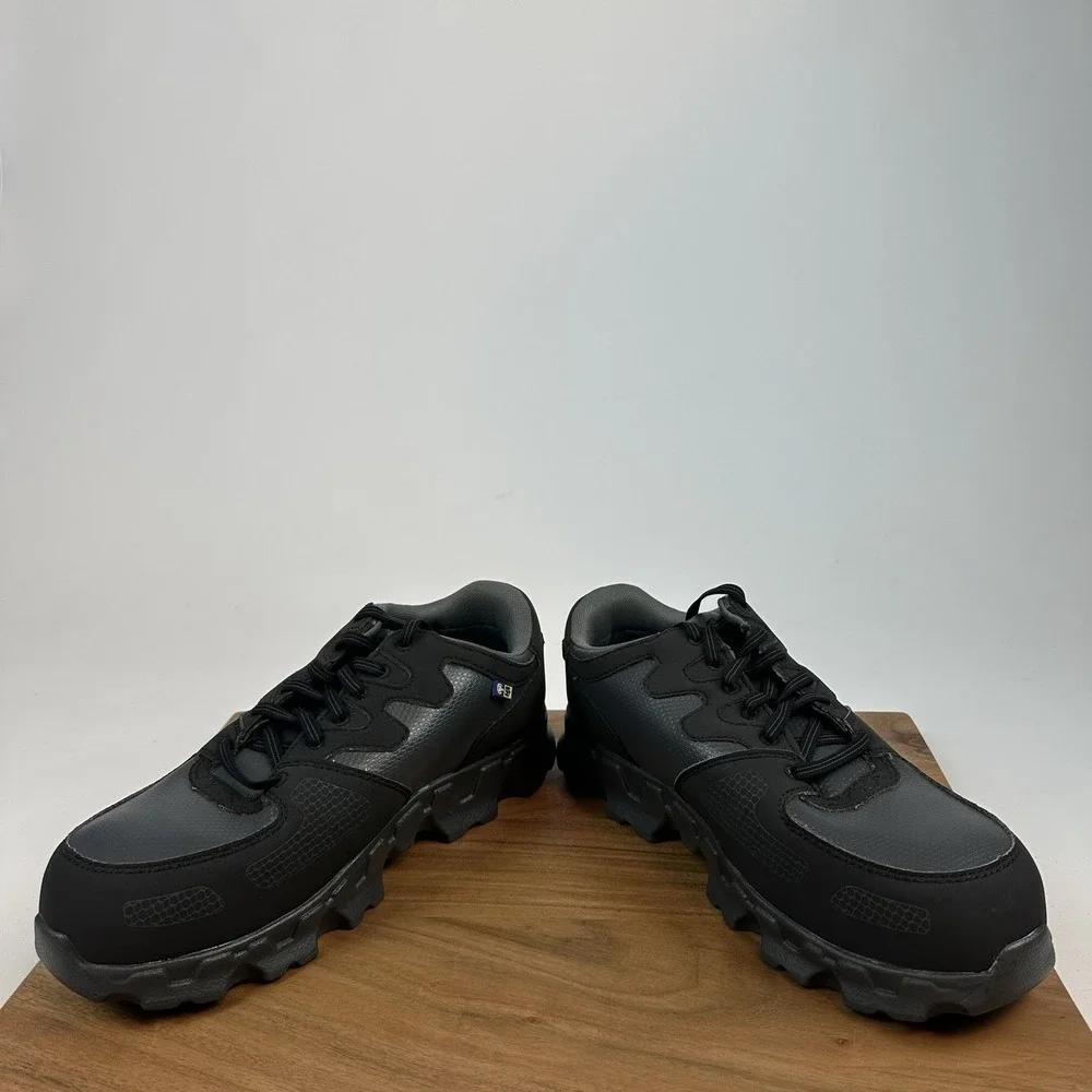 New Mens Timberland Pro Powertrain Gray Oxford Alloy Safety Toe Shoes Sz 8‎ W